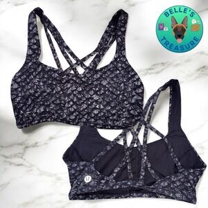 Lululemon Bra Womens‎ 4 Sports Multi Black Free To Be Tranquil Iridescent Logo